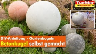 DIY Gartendeko Betonkugeln selbst gemacht tueftler [upl. by Rahman759]