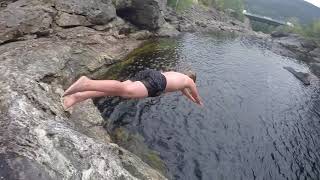 Fun in Hallingdal 3 cliff jumping [upl. by Adliw]