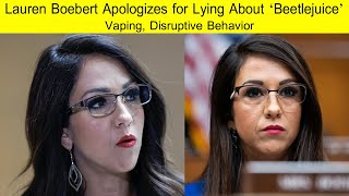 Lauren Boebert Apologizes for Lying About ‘Beetlejuice’ Vaping Disruptive Behavior [upl. by Hazem793]