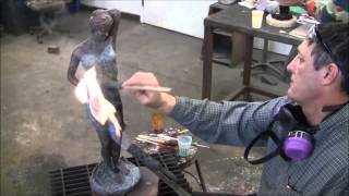 How to Patina a Bronze Sculpture 107 [upl. by Alamaj]