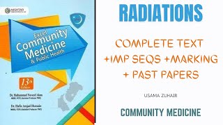 Community Medicine Radiations  Community Medicine Lecture  Community Medicine Lecture MBBS [upl. by Atilahs]