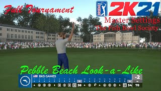 Single Round  The Fish Bowl Society  The Bing Crosby Classic  Master Settings  PGA Tour 2K21 [upl. by Eolhc]