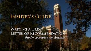 Insiders Guide to Writing a Great Letter of Recommendation [upl. by Elleneg]