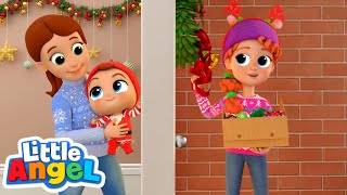 Santas At The Door Christmas Song  Little Angel Color Songs amp Nursery Rhymes  Learn Colors [upl. by Nomra]