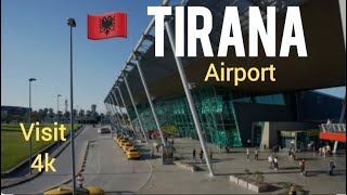 Tirana airport Nene teresa walking tour 4k [upl. by Sitto535]