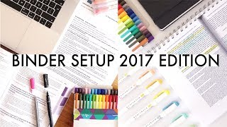 BINDER SETUP and Organisation StepbyStep  For Highschool and College [upl. by Ominorej838]