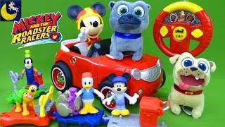 Lots of Mickey and the Roadster Racers Toys and Puppy Dog Pals Toys Pluto Donald Goofy Bingo Rolly [upl. by Hsemin]