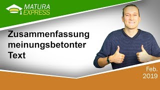 Textinterpretation – Epik  Zentralmatura Deutsch Jänner 2019 21 [upl. by Waligore676]