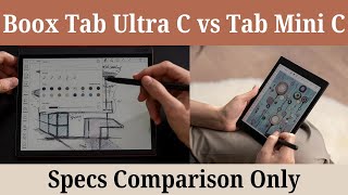 Boox Tab Ultra C vs Tab Mini C Specs comparison [upl. by Junius]