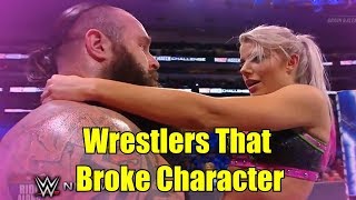 10 Times WWE Wrestlers BROKE CHARACTER Braun Strowman Alexa Bliss amp More [upl. by Enilhtak137]