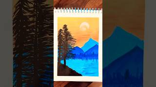 Simple Drawing 13  art drawing shortsfeed ytshorts AnuTheArtist artwork sunset subscribe [upl. by Atinit875]