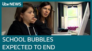 School bubbles expected to end in next step of easing lockdown amid record pupil absence  ITV News [upl. by Asserac832]