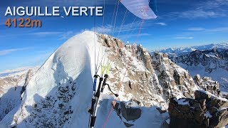 Décollage Aiguille Verte 4122m [upl. by Annala]