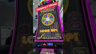 Hitting the Wheel Time bonus on wheel of fortune at Las Vegas airport Keeping it wheel [upl. by Nore546]