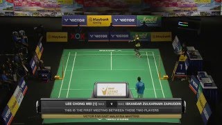 Victor Far East Malaysia Masters 2016  Badminton F M5MS  Lee Chong Wei vs Zainuddin [upl. by Leafar]