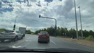 Driving to Crownhill from Aldi via H5 Portway Milton Keynes [upl. by Inalaehak]