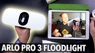 Arlo Pro 3 Floodlight  caméra connectée sans fil avec projecteur LED intégré [upl. by Josephina]