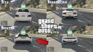 GTA V  Grotti Bestia vs Massacro vs Schafter V12 vs Jester  Aceleración y Velocidad [upl. by Yeltneb]