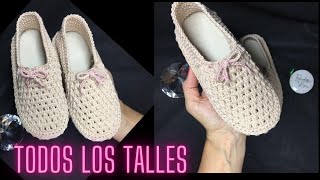 Zapatos tejidos en crochet paso a paso EXPLICADO PARA TODOS LOS TALLES [upl. by Jaclin]