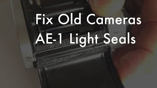 Fix Old Cameras Canon AE1 P Light Seal Replacement [upl. by Aihtekal]