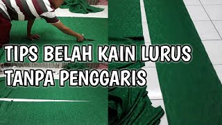 Hasil LurusTanpa Penggaris  Cara Memotong Kain Lurus Tanpa Penggaris  Gorden [upl. by Sax]