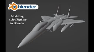 Blender Modeling  Low Poly Jet Fighter  Timelapse [upl. by Standice30]