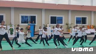 yoga dance performance by students [upl. by Leaw728]