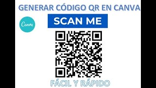 GENERAR UN CÓDIGO QR EN CANVA FÁCIL [upl. by Shana]