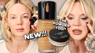 MAC STUDIO RADIANCE FOUNDATION amp STUDIO FIX SET AND BLUR POWDER REVIEW best mac coverage products [upl. by Haek]