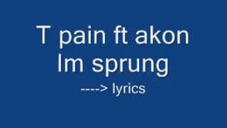 T pain ft akon  Im sprung lyrics [upl. by Scharff]