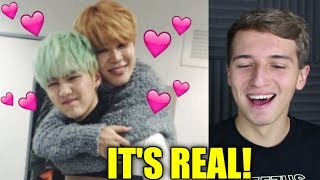 Yoonmin FLIRTY Moments Reaction Yoongi  Suga and Jimin  BTS [upl. by Sulihpoeht]