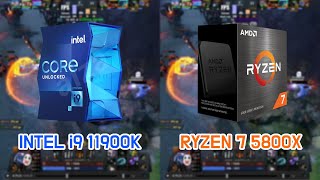 INTEL i9 11900K vs RYZEN 7 5800X with RTX 3080 7 Games  FHD  1080p [upl. by Dranyl]