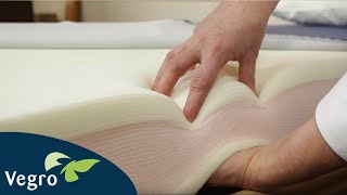 Het medium care foam matras  Vegro [upl. by Enneirdna]