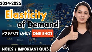 Elasticity of Demand Class 11 One Shot  Class 11 Microeconomics Chapter 4  Batch 20242025 [upl. by Ahsekam]