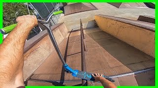 Longest Grind Possible on Scooter at Skatepark [upl. by Bryanty161]