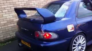 Subaru Impreza Shooting Flames Bee R Rev Limiter On Non Turbo [upl. by Melise]