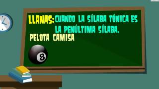 Palabras agudas llanas y esdrújulasLengua Cuarto de Primaria 9 añosAulaFacilcom [upl. by Kamillah582]