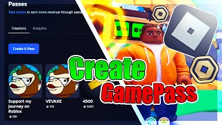 Create a FREE Game Pass and Start Earning Robux [upl. by Llenrod]