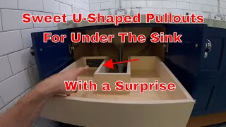 How To Make Under Sink Drawers And With USB Power Outlet These Drawers Go Around The Plumbing [upl. by Eillehs132]