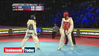 World Taekwondo Grand Prix 2014 COOK AARON IMN vs GUELEC TAHIR GER [upl. by Avi]