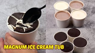 Homemade Magnum Ice Cream Pints  4 Ingredients [upl. by Shalom]