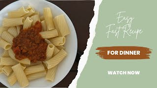 Pasta Fast and easy [upl. by Laurene]