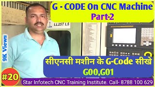 20 G Codes for CNC  G Code CNC Programming  CNC Machine Operator Training  Star Infotech CNC [upl. by Ruthe]