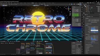 Make Synthwave Chrome Logo in 4 Min  Blender Shading tutorial [upl. by Hyacintha85]