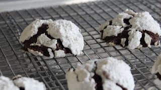 Chocolate Snowcap Cookies  Classic Holiday Cookie Recipe [upl. by Rondon]