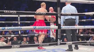 Jake Paul First Round KO vs Bourland PaulBourland [upl. by Yrelbmik]