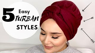 5 Easy Turban Styles for Everyday Life I Pashmina I 5 kolay günlük türban modeli [upl. by Notterb]