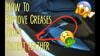 HOW TO REMOVE SCUFFS FROM PATENT LEATHER JORDAN 11 [upl. by Fannie]