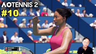 Zheng vs Fernandez  AO TENNIS 2 Simulation Gameplay 10 wCommentary [upl. by Baumbaugh]