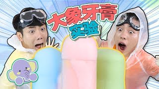 超大實驗之噴發的大象牙膏實驗elephant toothpaste！快來一起挑戰吧！小伶玩具  Xiaoling toys [upl. by Nevag]